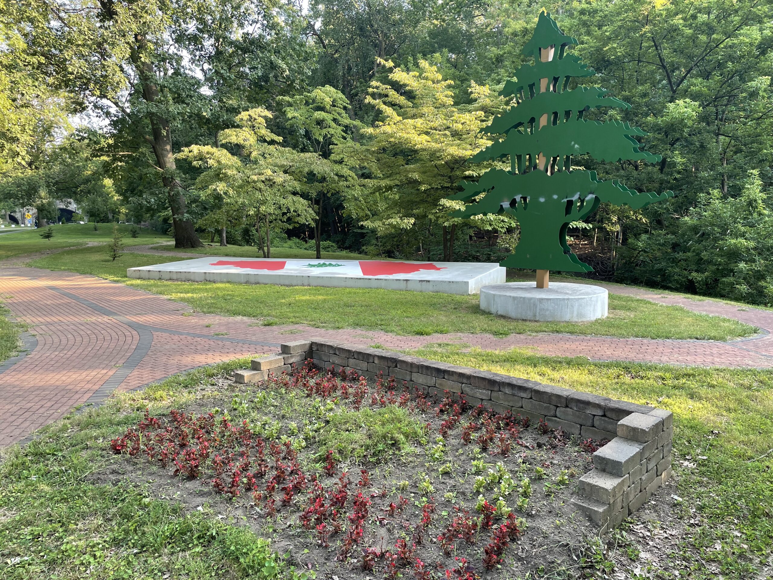 The Lebanese Cultural Garden installed sculptural and design elements in autumn 2025.