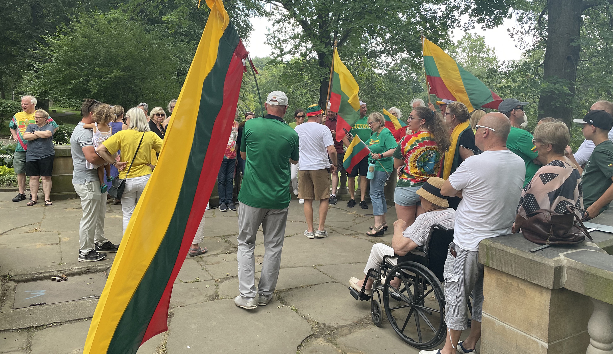 A celebration of Lithuanian independence in the Lithuanian Cultural Garden in 2025.